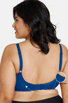 Zivame True Curv Single Layered Non Wired 3/4th Coverage Super Support Bra - Navy Peony — thumbnail 6